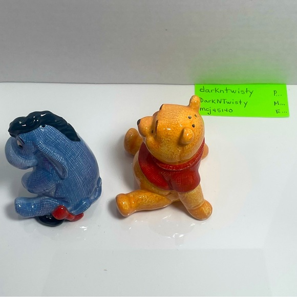 BNIB VINTAGE SIMPLY POOH EEYORE AND WINNIE THE POOH SALT AND PEPPER SHAKER SET - Picture 6 of 16
